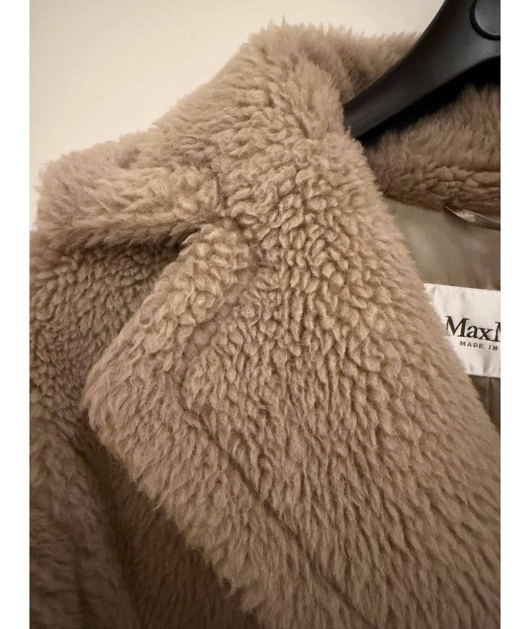 MAX MARA Бежевая шерстяная шуба, фото 4