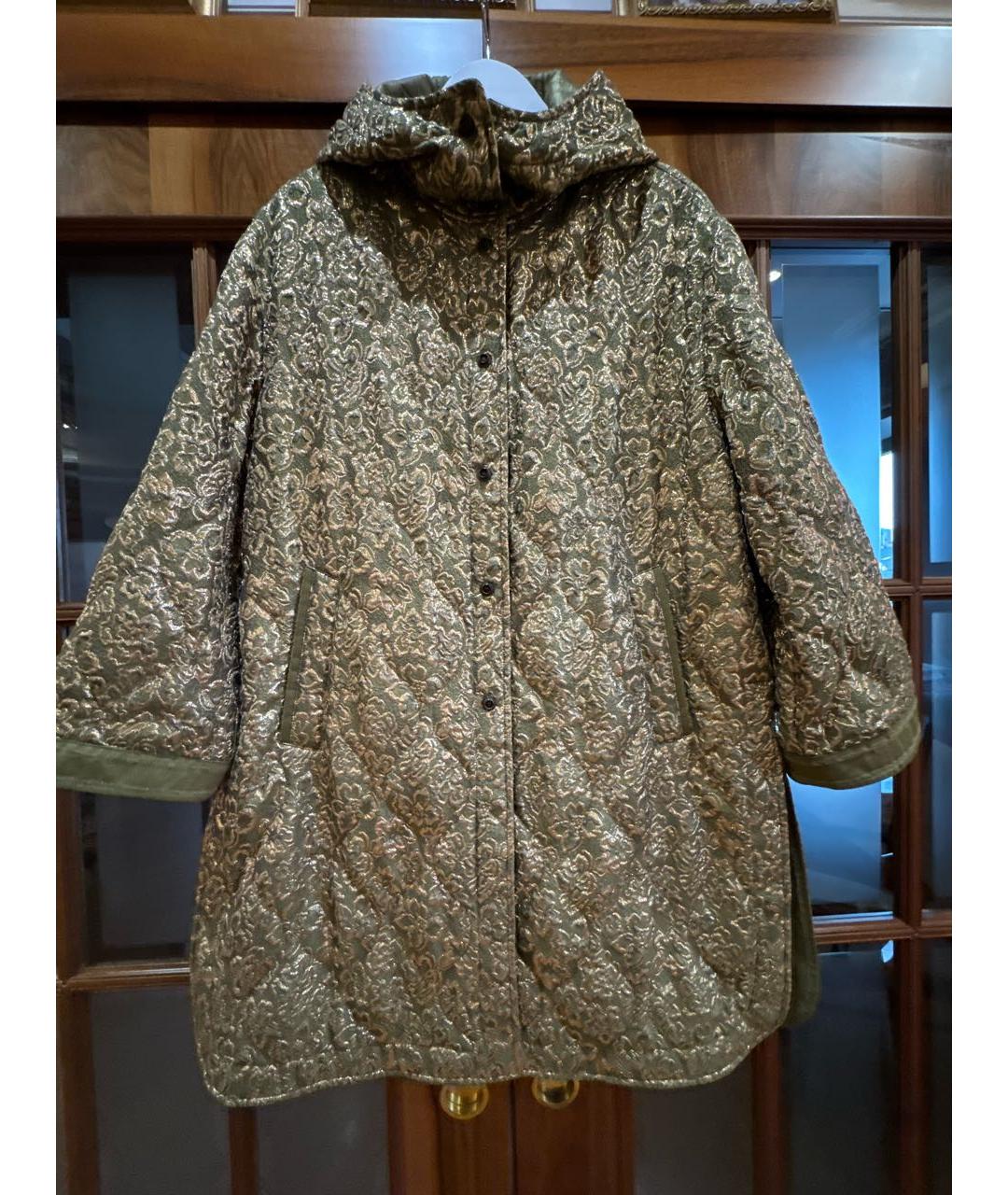 ERMANNO SCERVINO Хаки шелковый тренч/плащ, фото 8