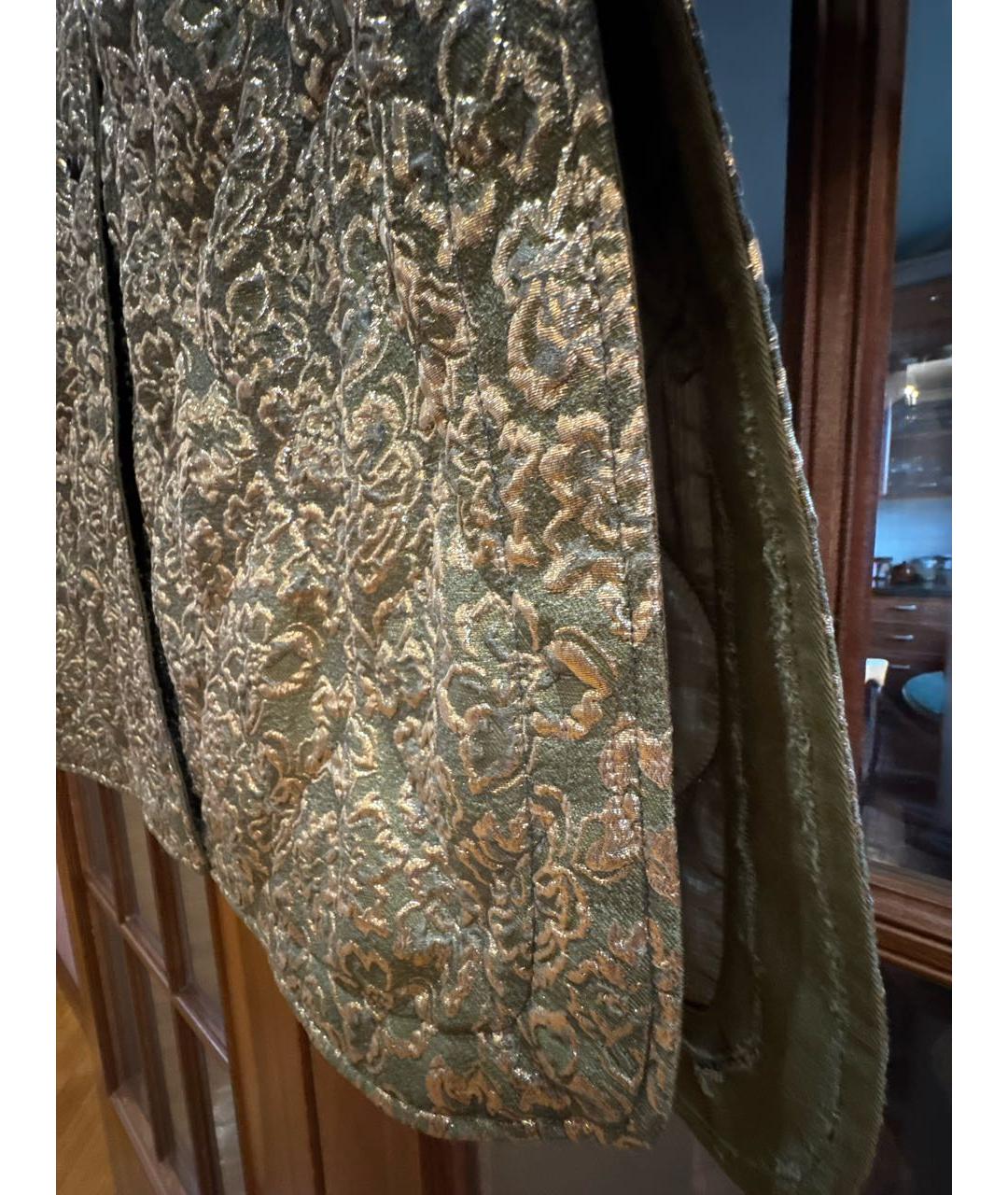 ERMANNO SCERVINO Хаки шелковый тренч/плащ, фото 4