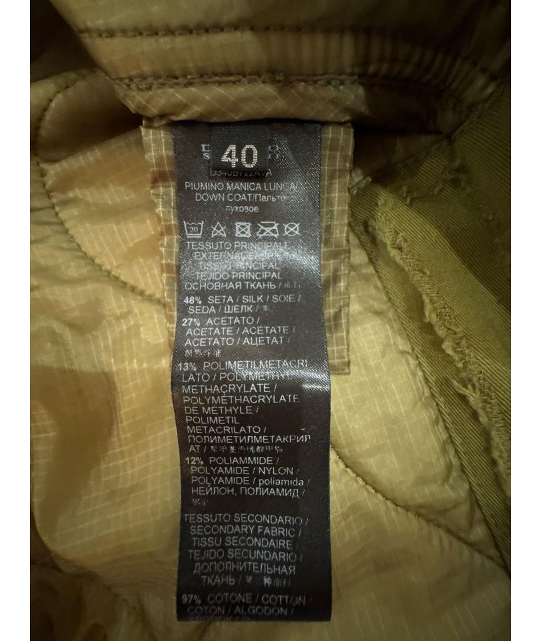 ERMANNO SCERVINO Хаки шелковый тренч/плащ, фото 6