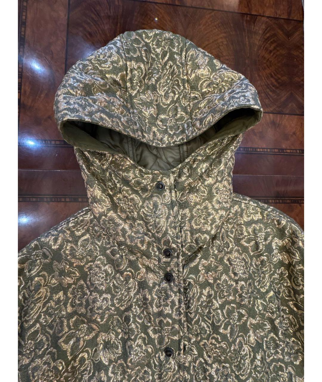 ERMANNO SCERVINO Хаки шелковый тренч/плащ, фото 7