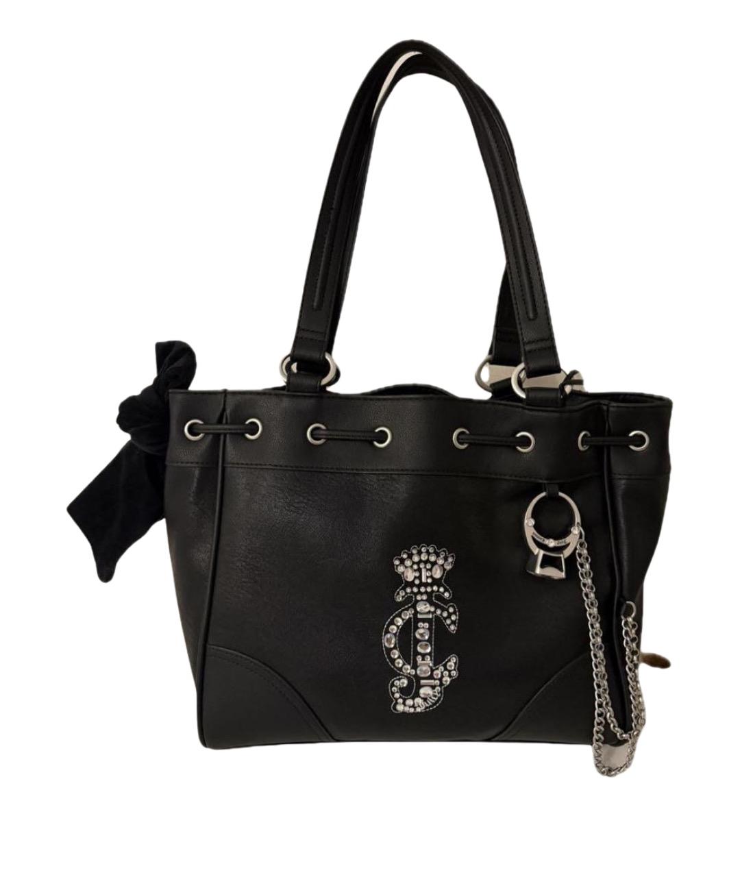 JUICY COUTURE Черная сумка тоут из искусственной кожи, фото 1