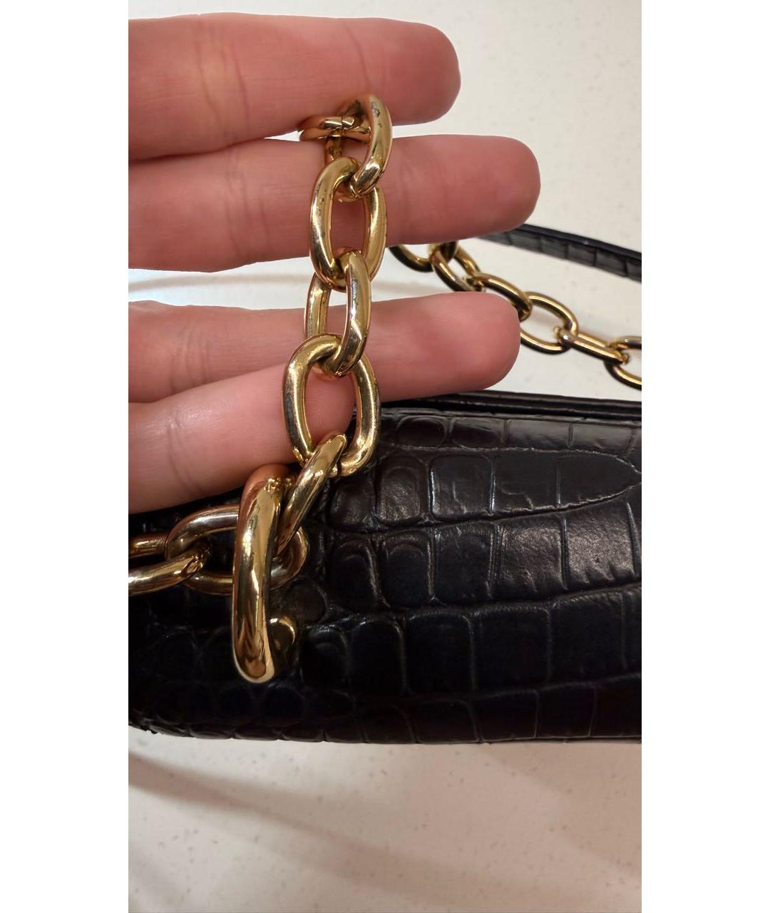 RALPH LAUREN Черная кожаная сумка через плечо, фото 6