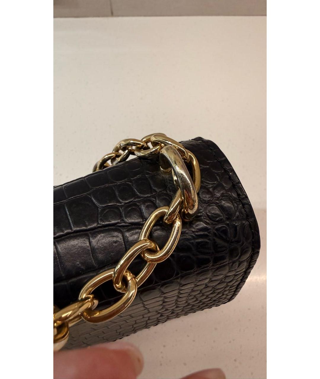 RALPH LAUREN Черная кожаная сумка через плечо, фото 5