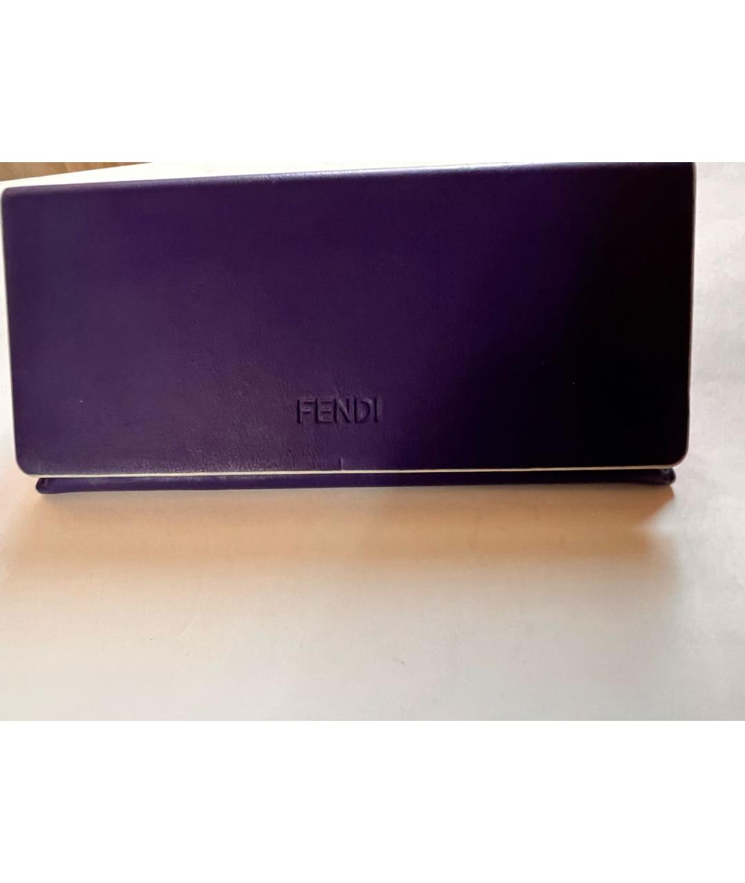 FENDI Черные металлические солнцезащитные очки, фото 4