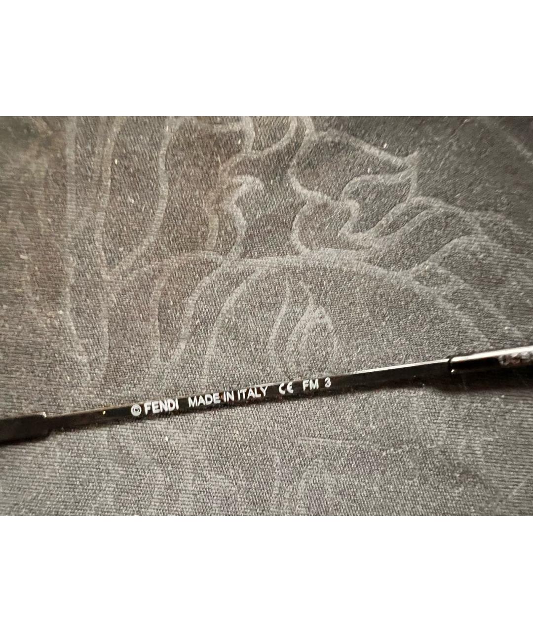 FENDI Черные металлические солнцезащитные очки, фото 8