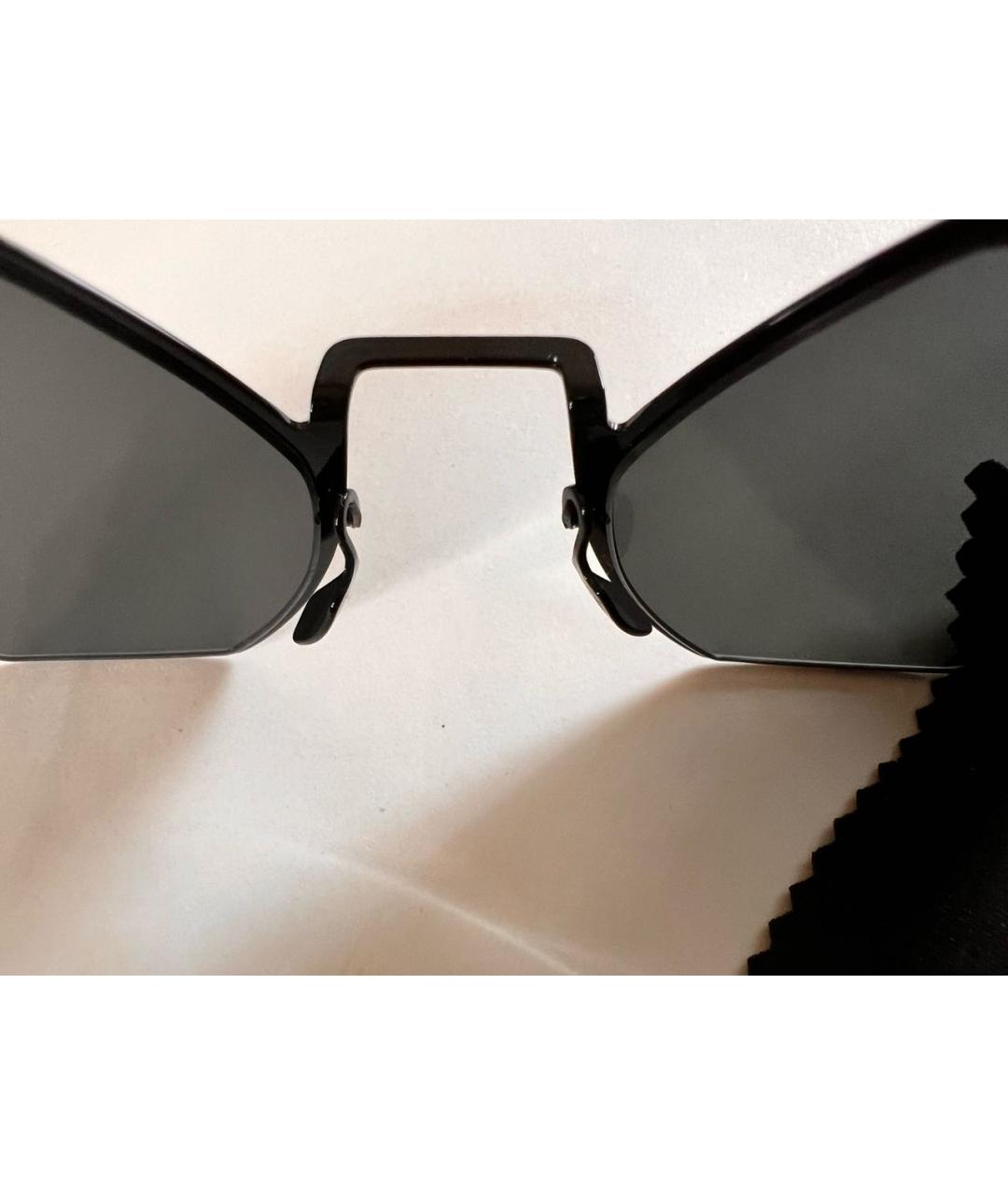 FENDI Черные металлические солнцезащитные очки, фото 6