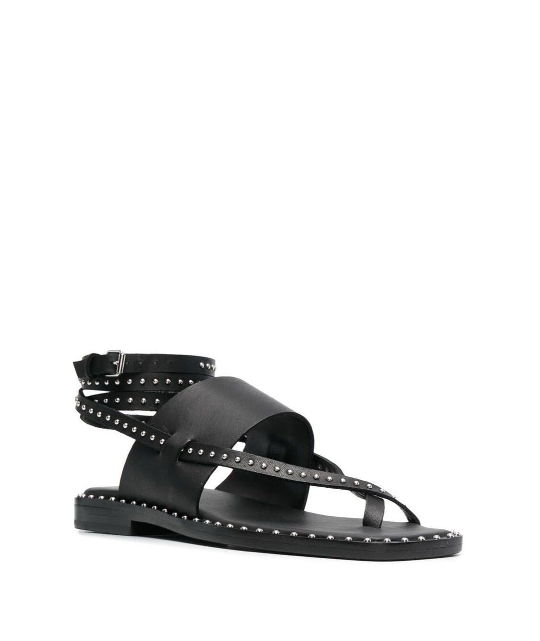 ASH Черные кожаные босоножки, фото 2