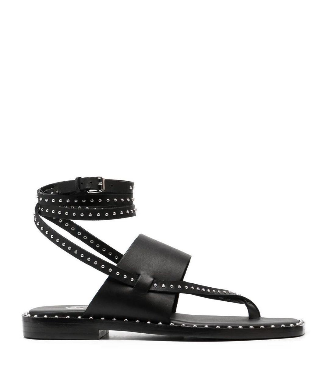 ASH Черные кожаные босоножки, фото 9