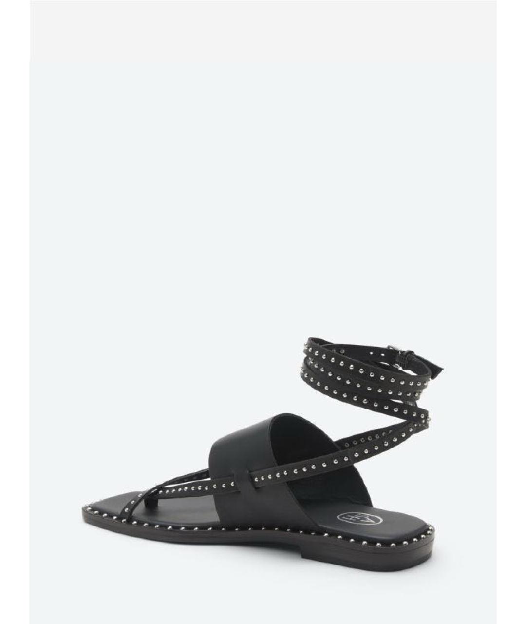 ASH Черные кожаные босоножки, фото 3