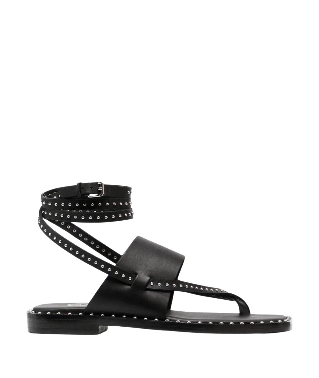 ASH Черные кожаные босоножки, фото 1