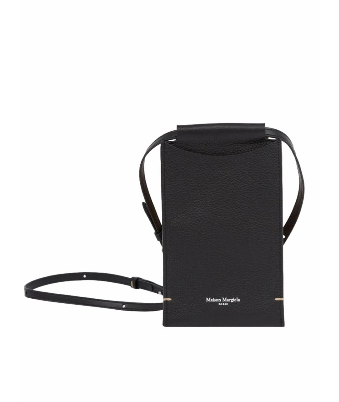 MAISON MARGIELA Черная кожаная сумка через плечо, фото 1