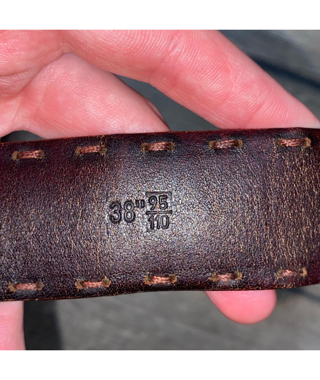 TARDINI Коричневый ремень из экзотической кожи, фото 4