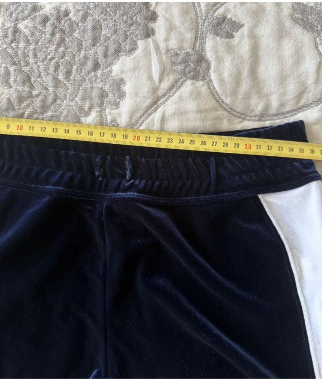 DOLCE&GABBANA Темно-синие велюровые шорты, фото 6