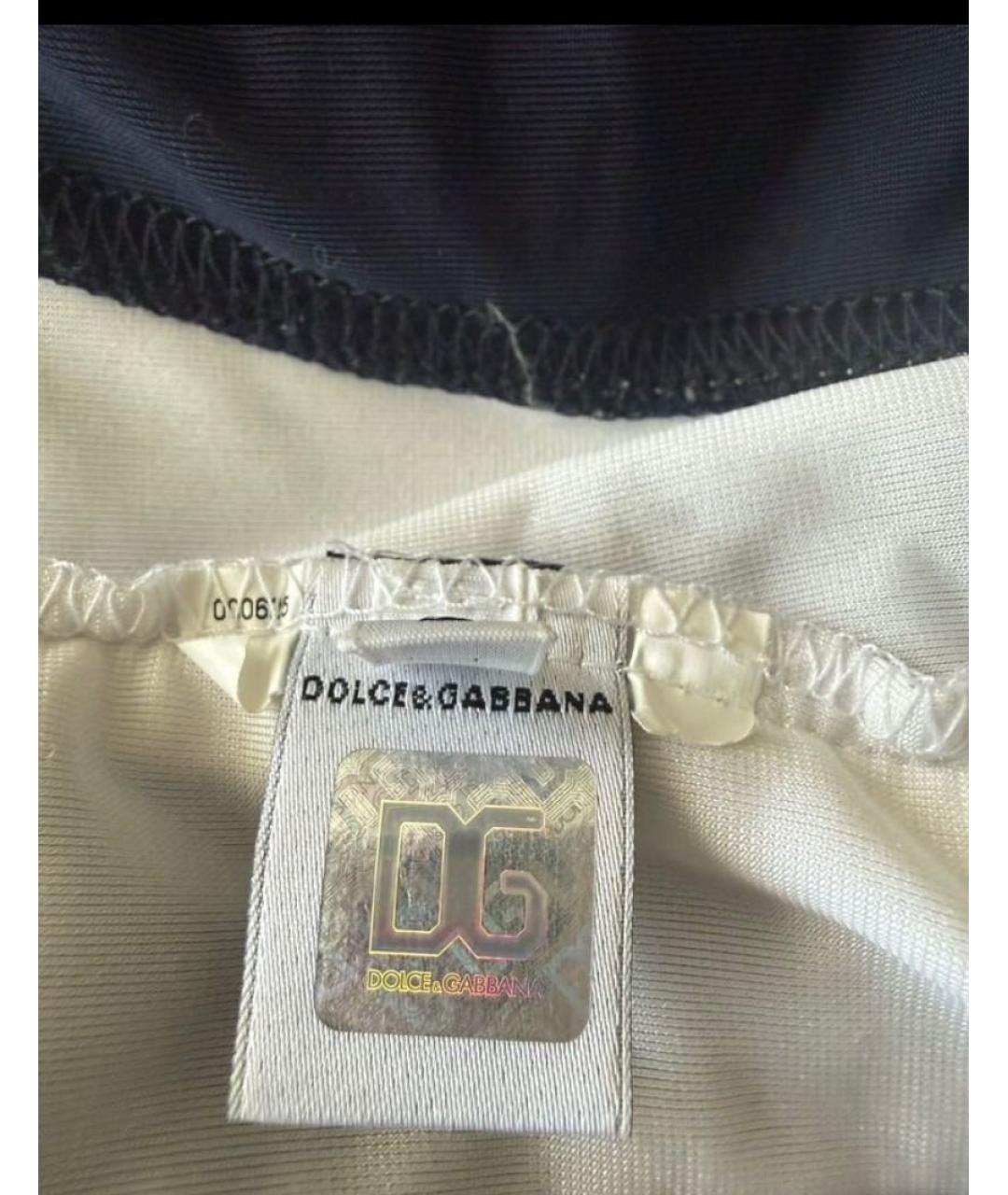 DOLCE&GABBANA Темно-синие велюровые шорты, фото 4