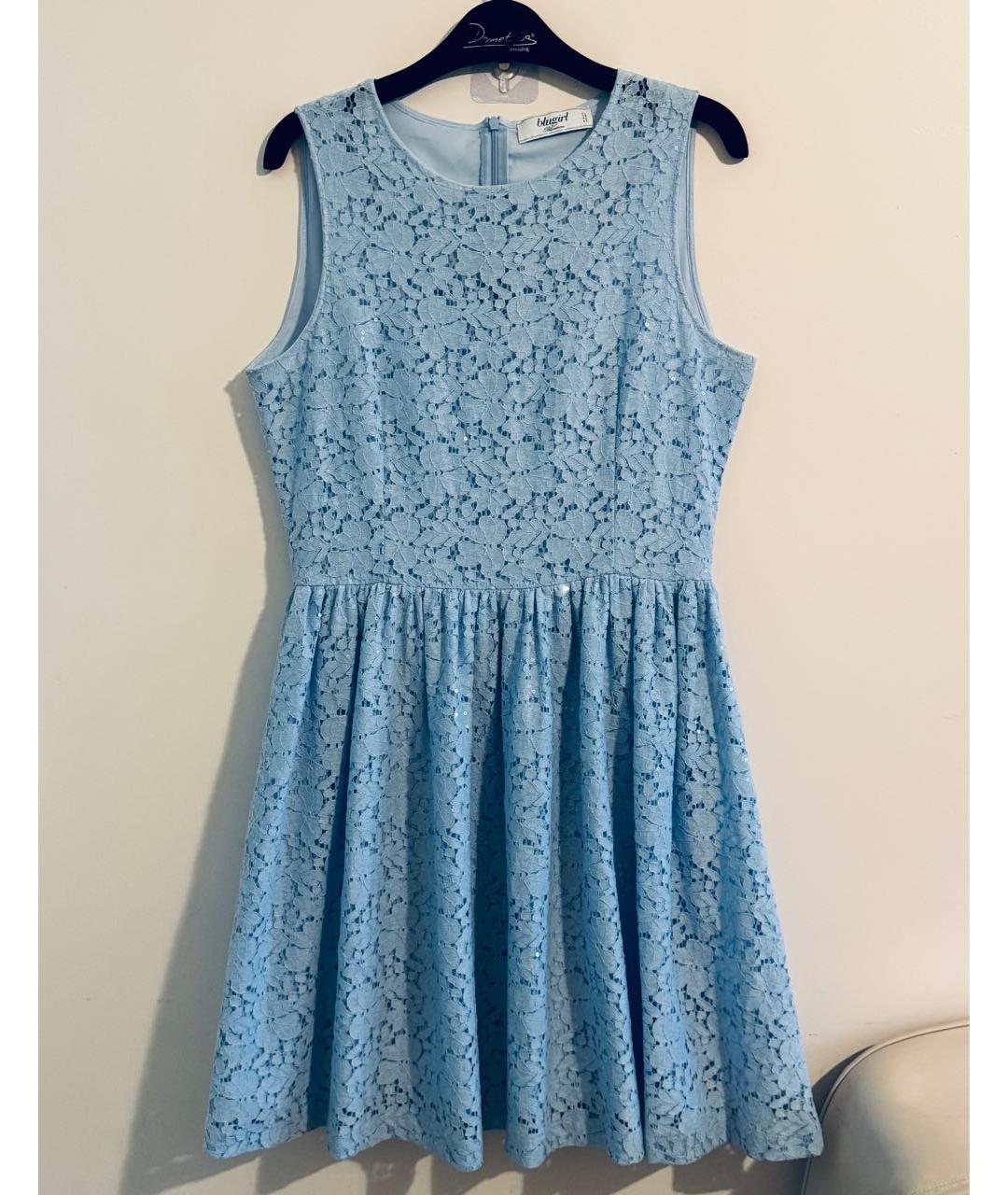 BLUGIRL Голубое хлопковое коктейльное платье, фото 9