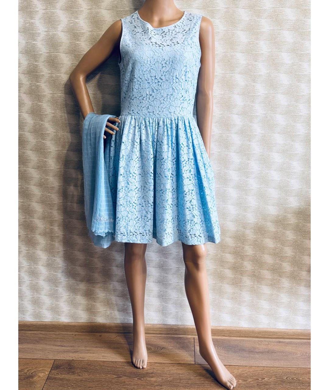 BLUGIRL Голубое хлопковое коктейльное платье, фото 6