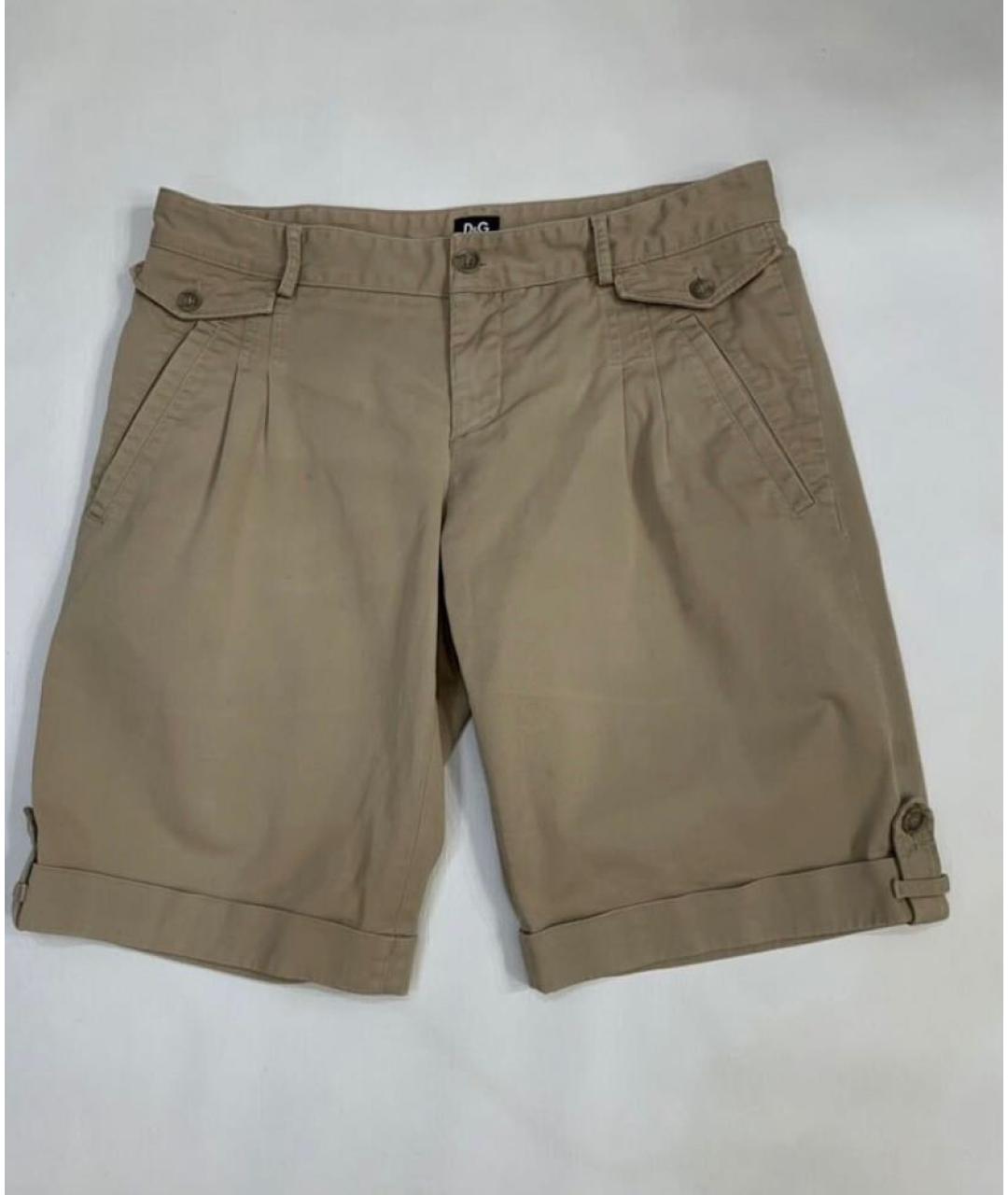 DOLCE&GABBANA Бежевые хлопковые шорты, фото 9