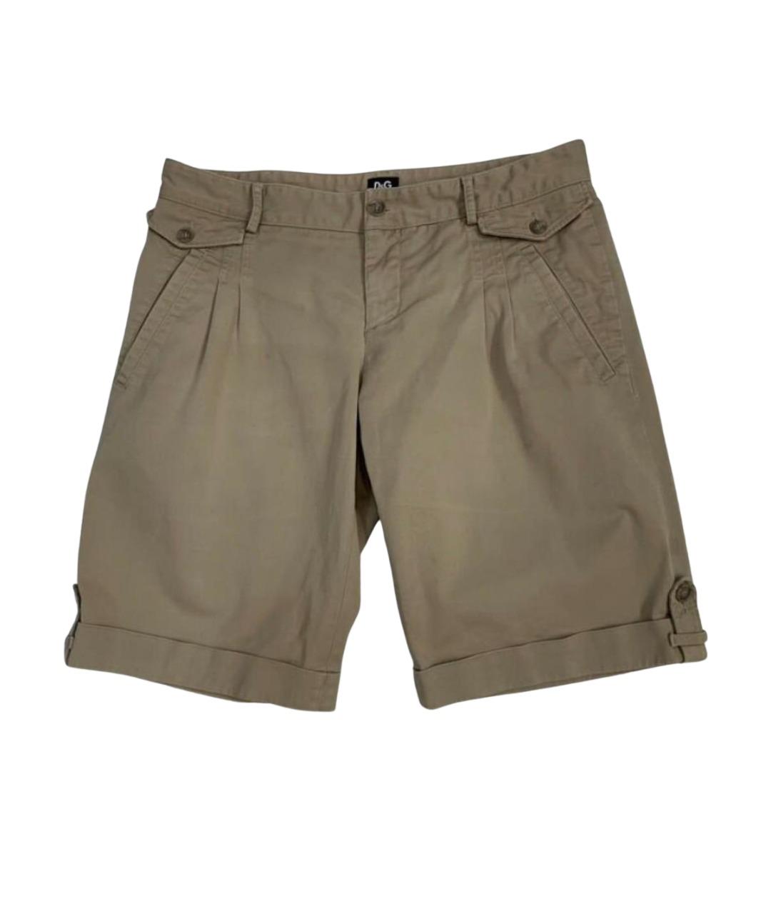 DOLCE&GABBANA Бежевые хлопковые шорты, фото 1