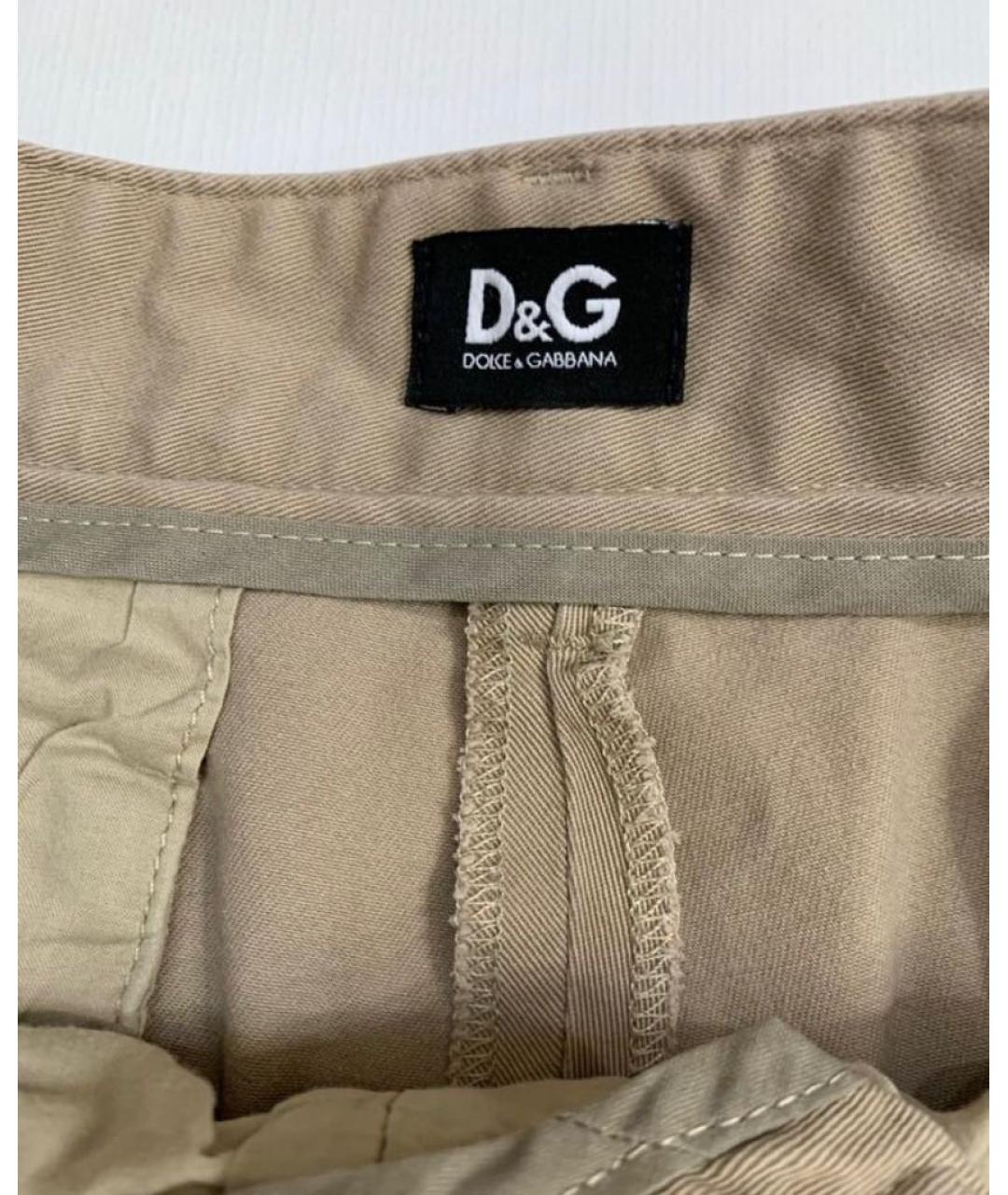 DOLCE&GABBANA Бежевые хлопковые шорты, фото 3