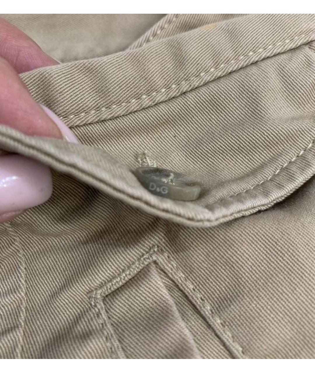 DOLCE&GABBANA Бежевые хлопковые шорты, фото 7