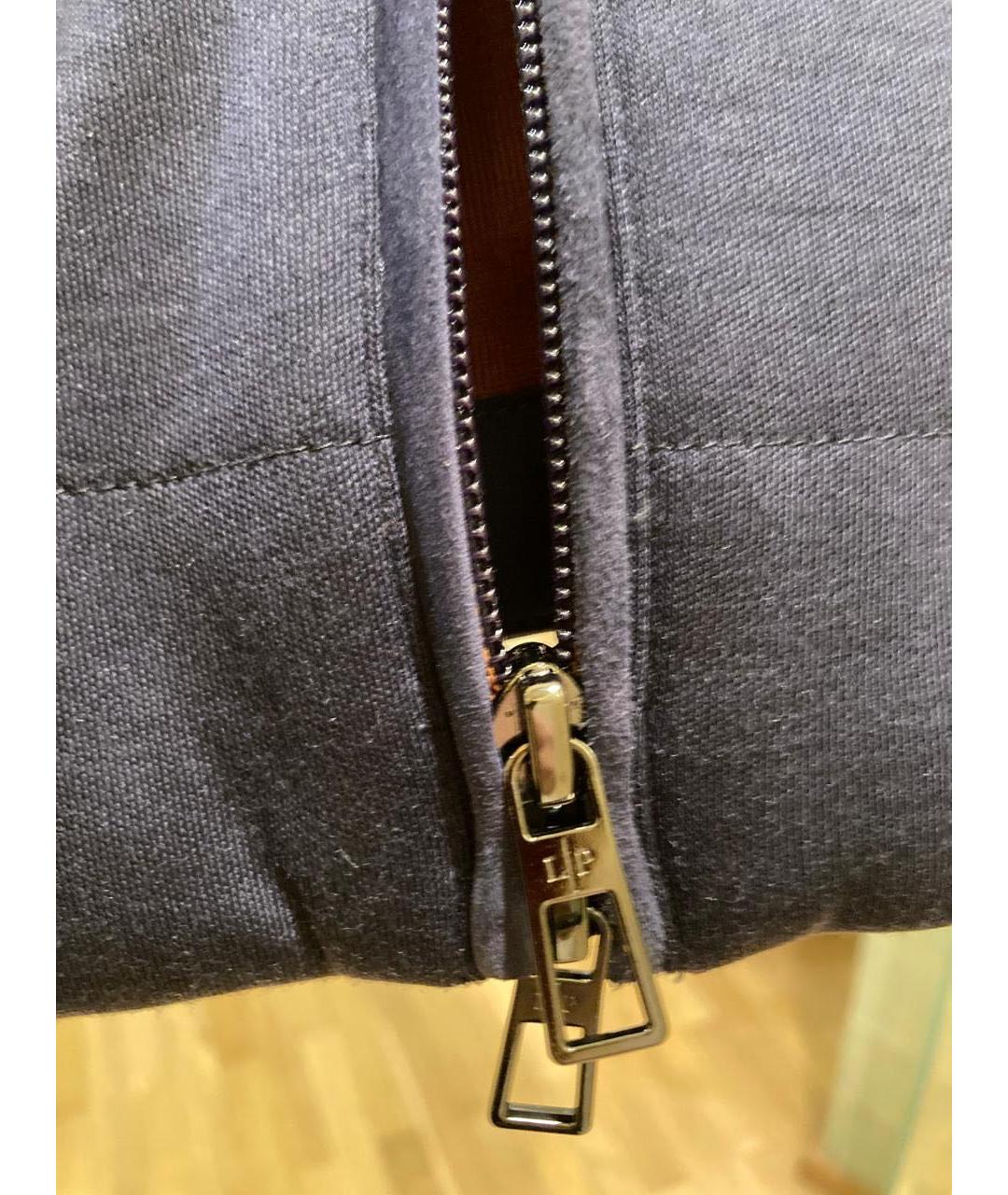 LORO PIANA Темно-синий шерстяной жилет, фото 4