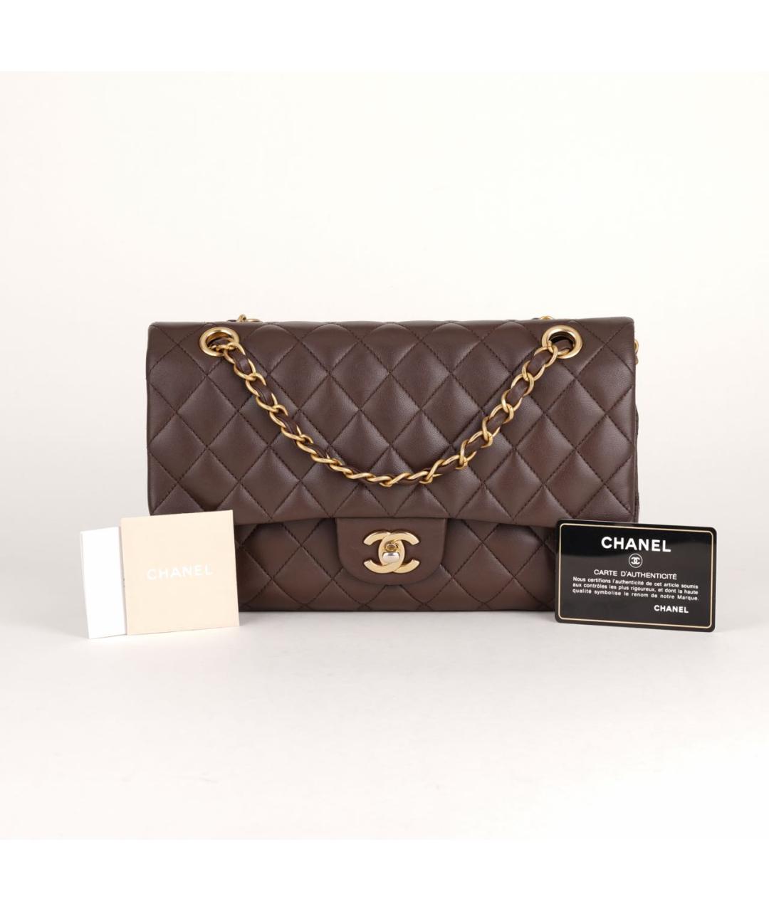 CHANEL Коричневая кожаная сумка через плечо, фото 2