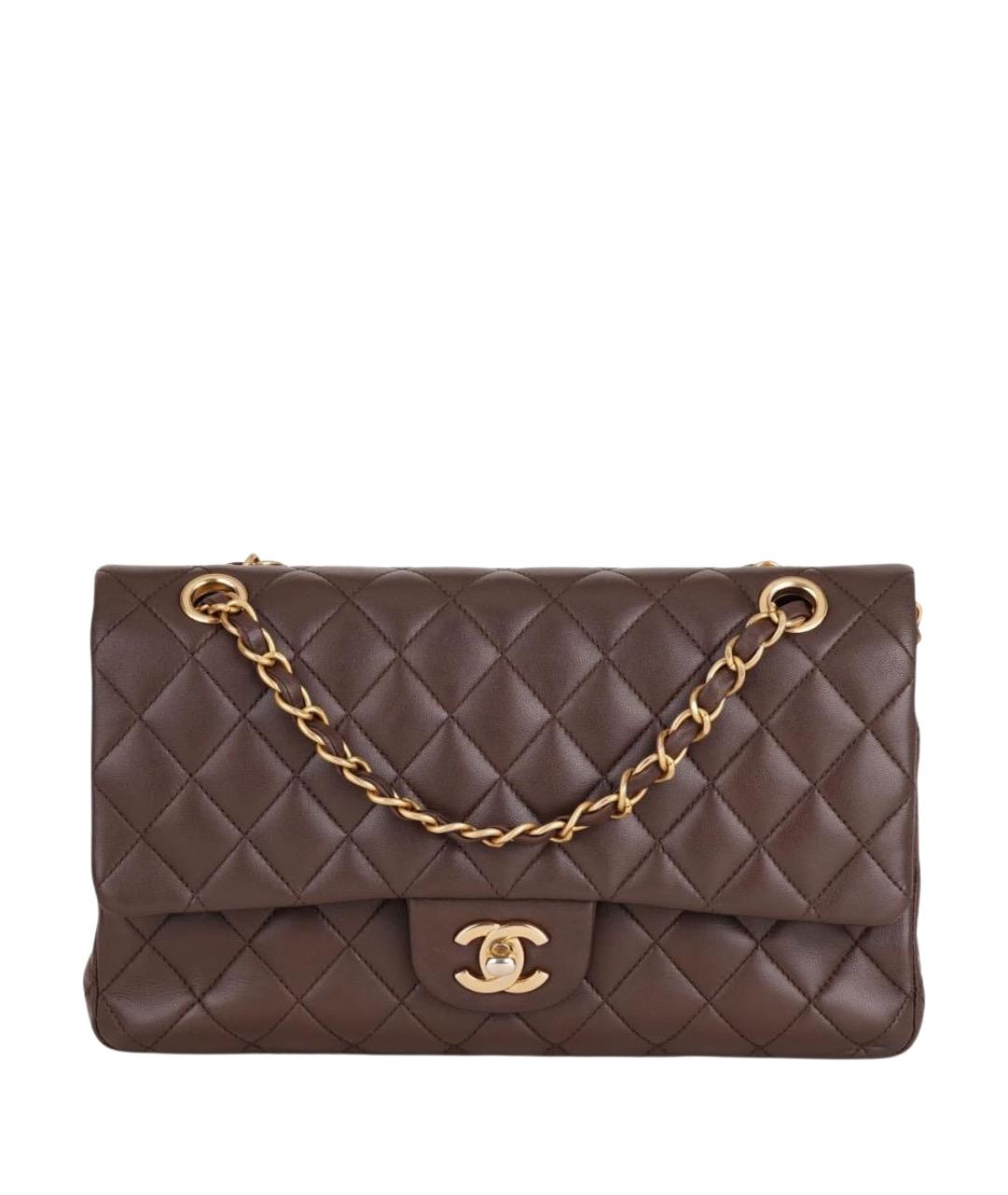 CHANEL Коричневая кожаная сумка через плечо, фото 1