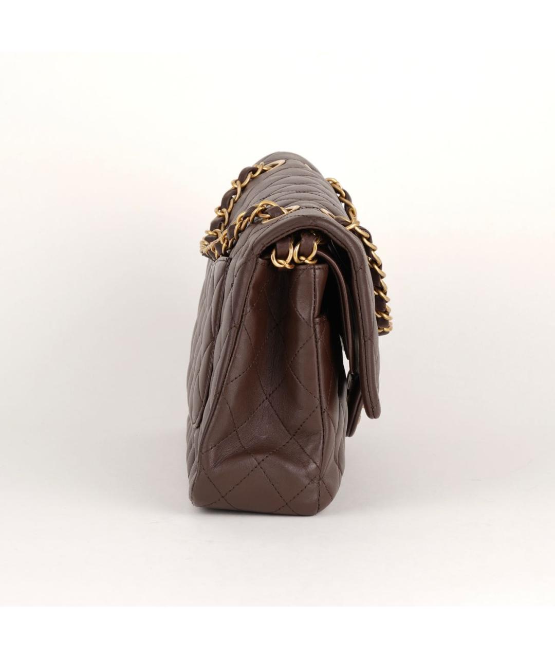 CHANEL Коричневая кожаная сумка через плечо, фото 4