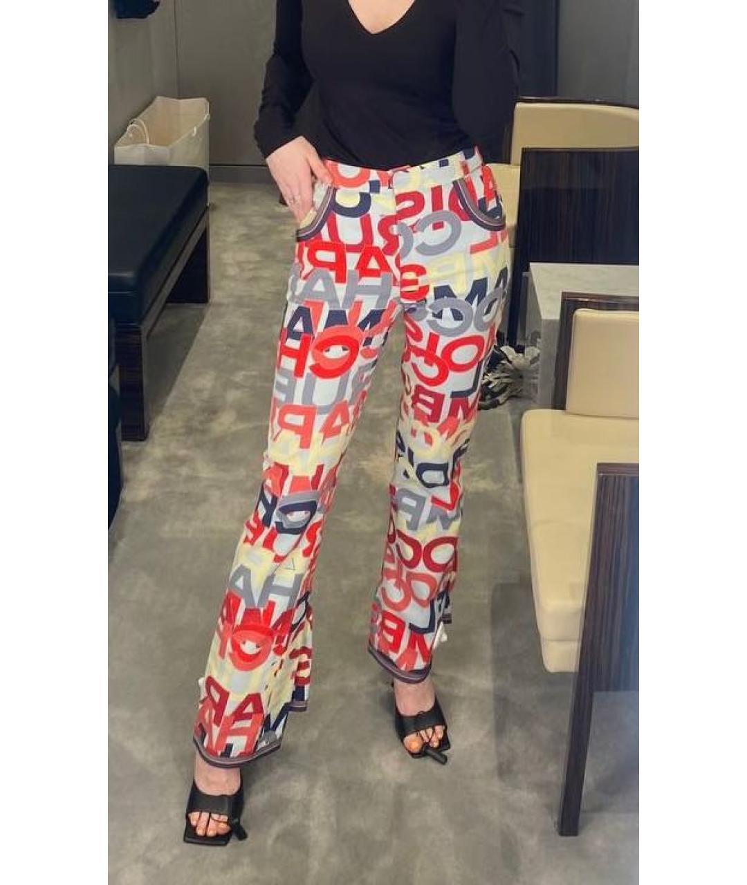 CHANEL Мульти хлопковые джинсы клеш, фото 3