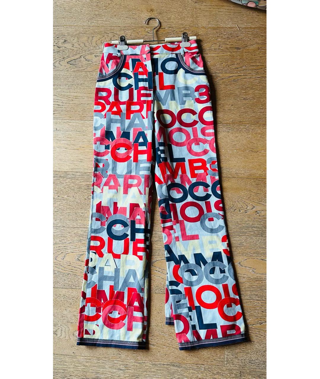 CHANEL Мульти хлопковые джинсы клеш, фото 4