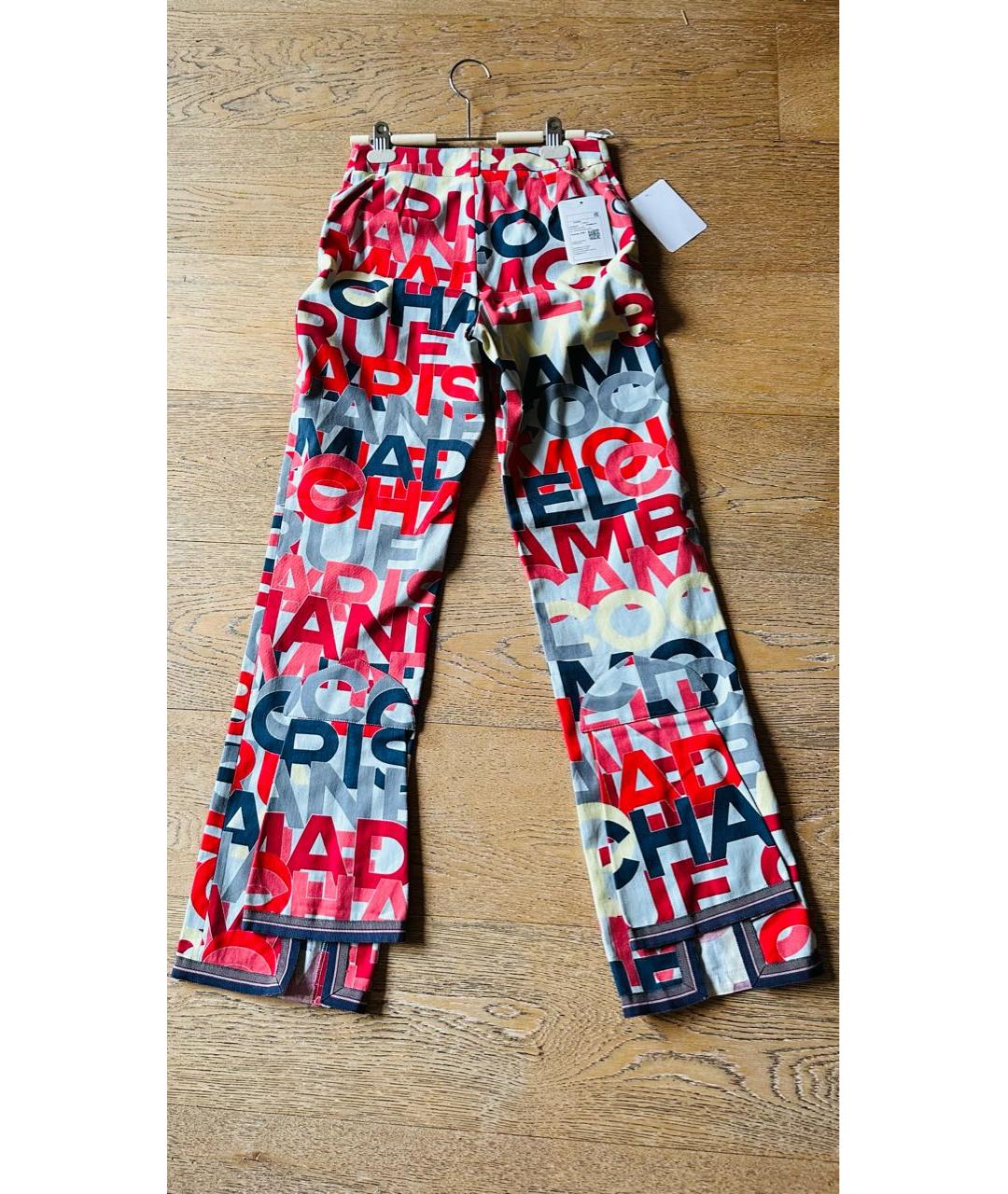 CHANEL Мульти хлопковые джинсы клеш, фото 2