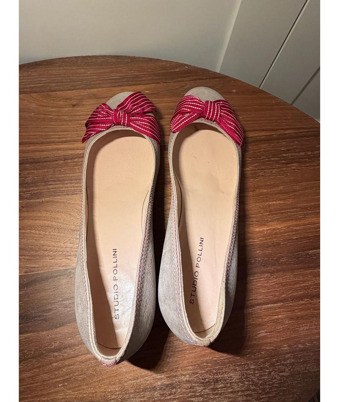 POLLINI Бежевые нубуковые туфли, фото 4