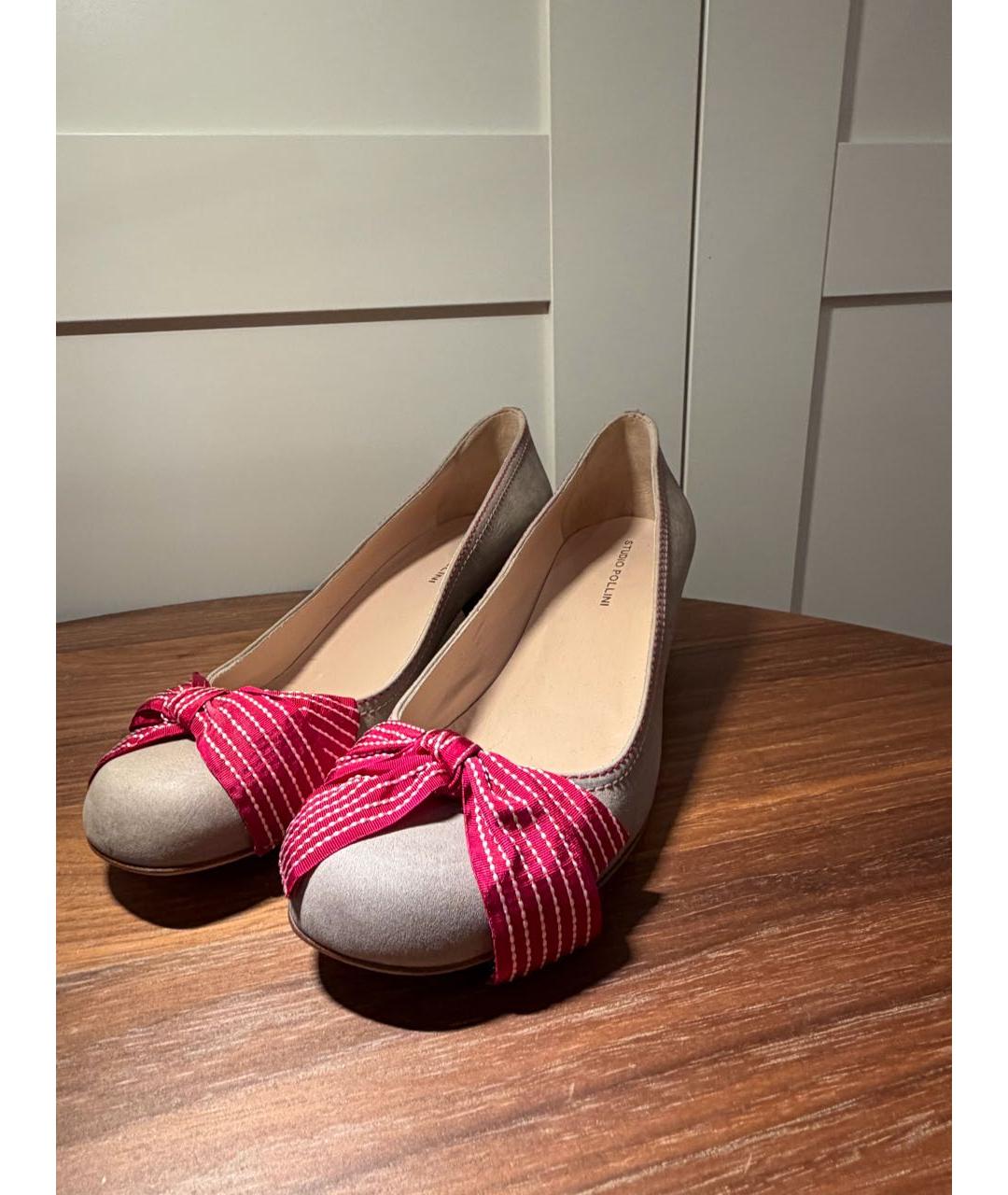 POLLINI Бежевые нубуковые туфли, фото 2