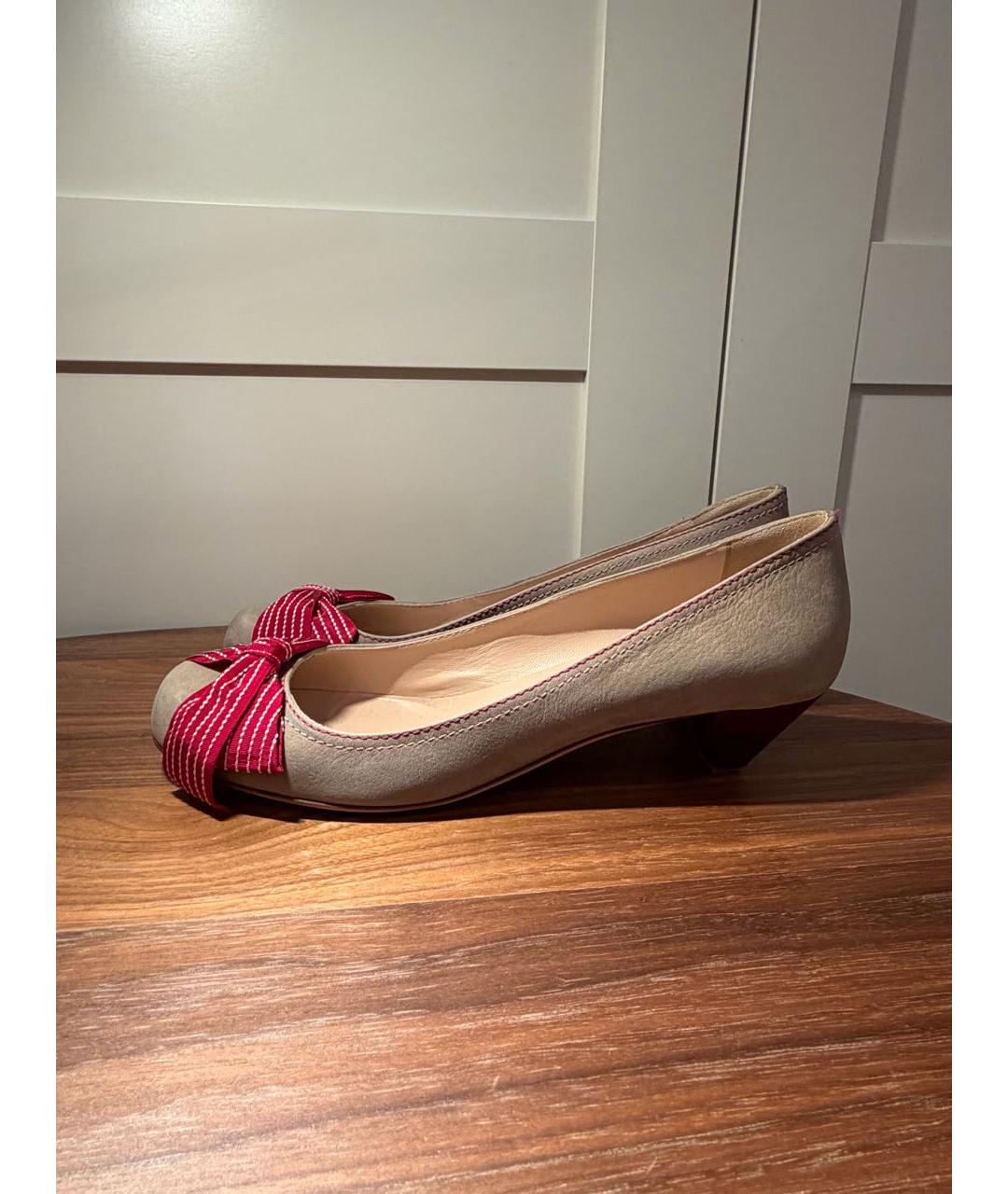 POLLINI Бежевые нубуковые туфли, фото 7