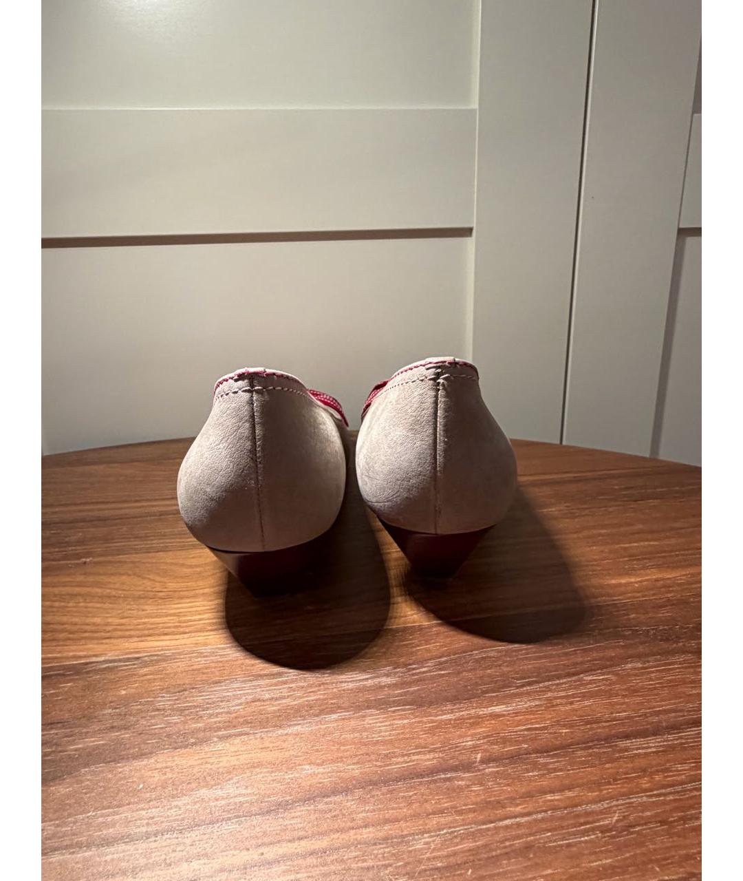 POLLINI Бежевые нубуковые туфли, фото 3