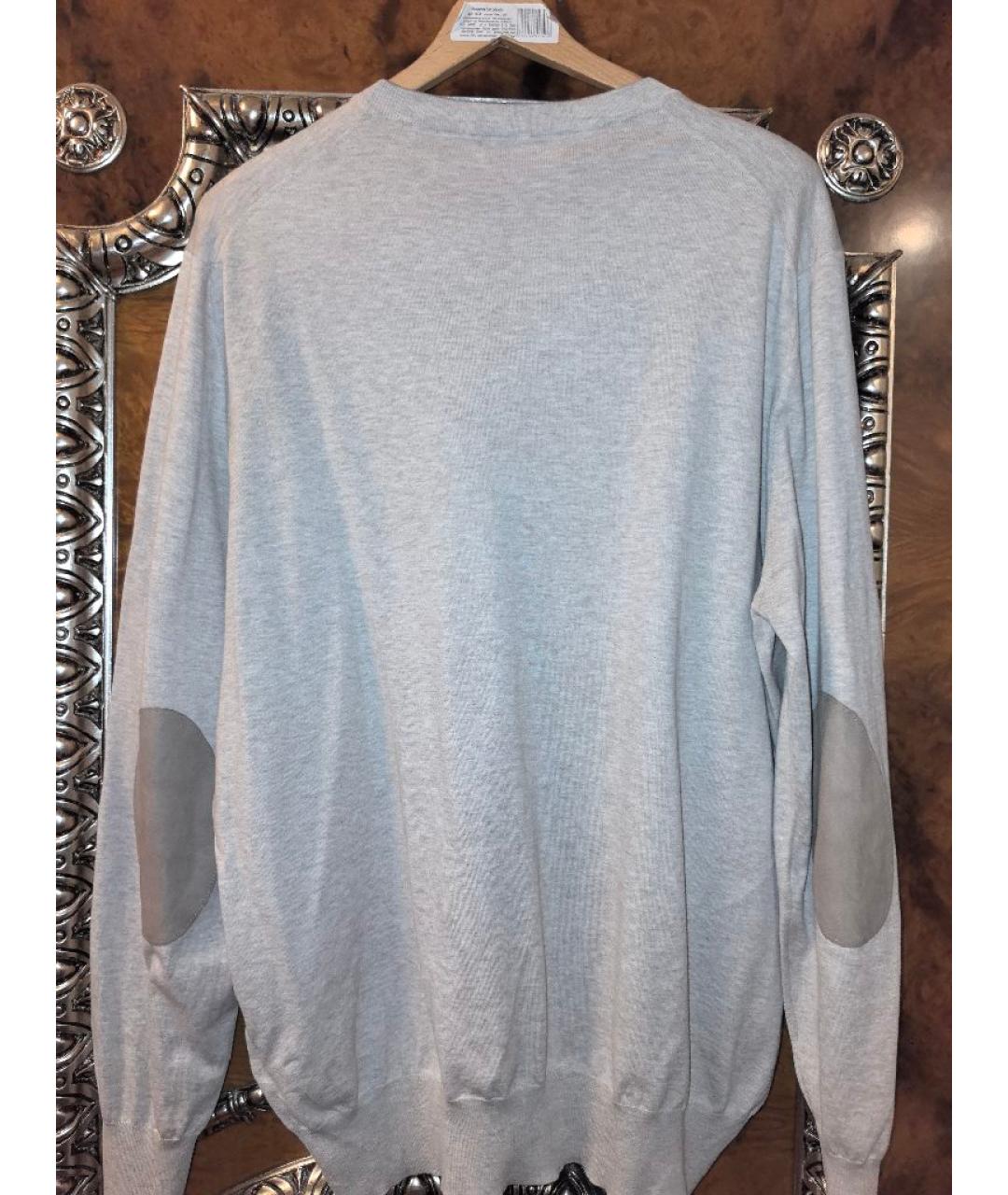 BRUNELLO CUCINELLI Бежевый хлопковый джемпер / свитер, фото 2