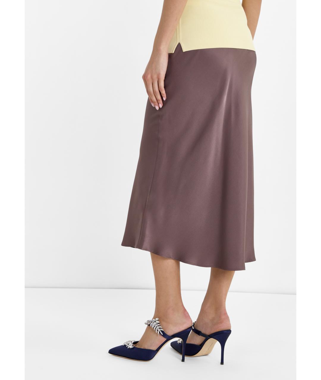 MANOLO BLAHNIK Темно-синие текстильные мюли, фото 5