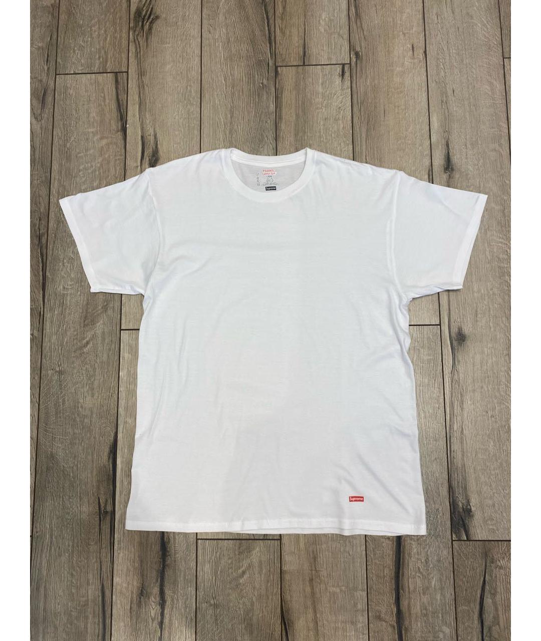 SUPREME Белая хлопковая футболка, фото 5