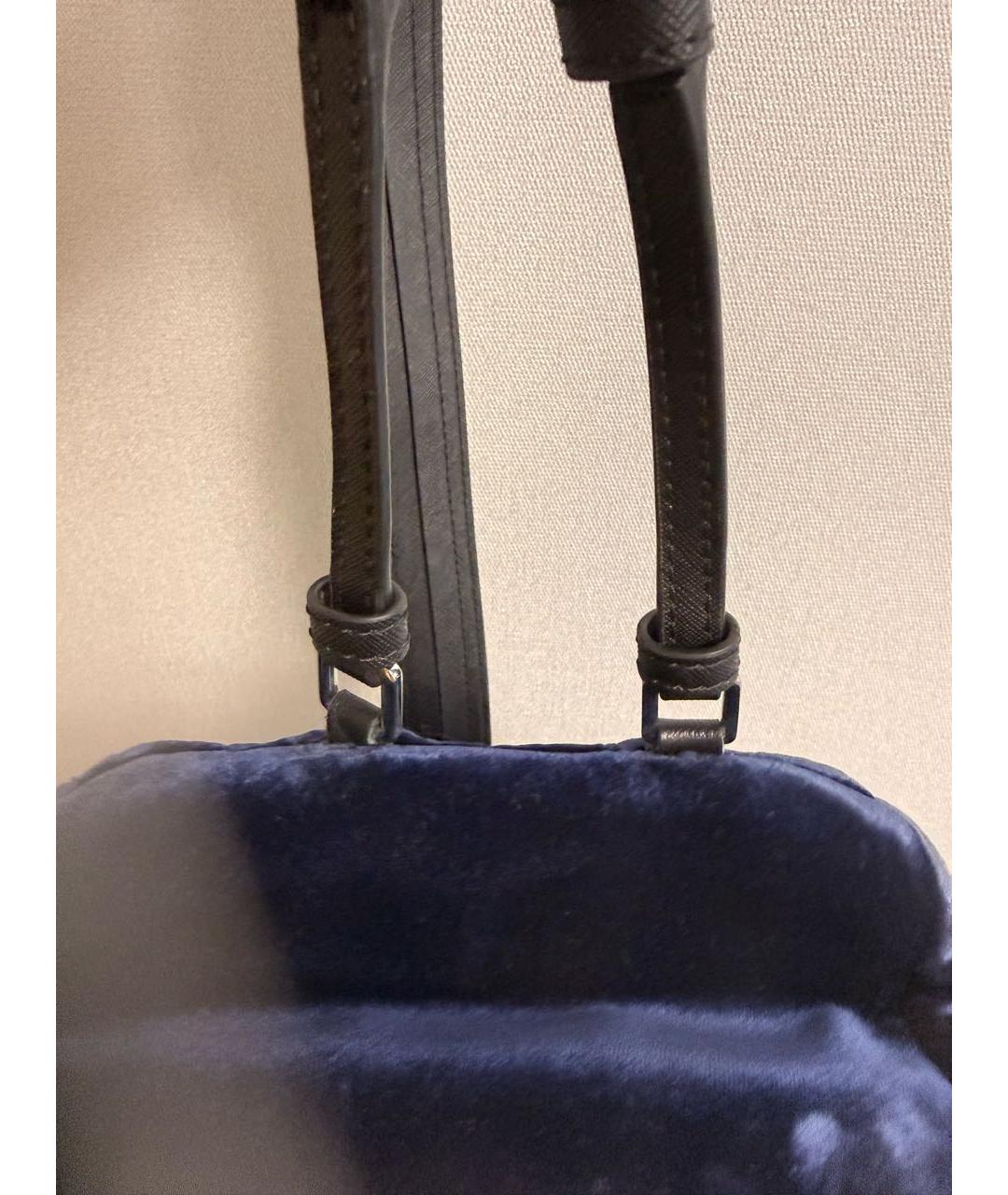 MICHAEL KORS Темно-синий бархатный рюкзак, фото 2