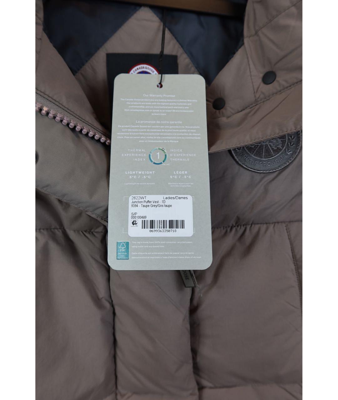 CANADA GOOSE Бежевый полиамидовый жилет, фото 6