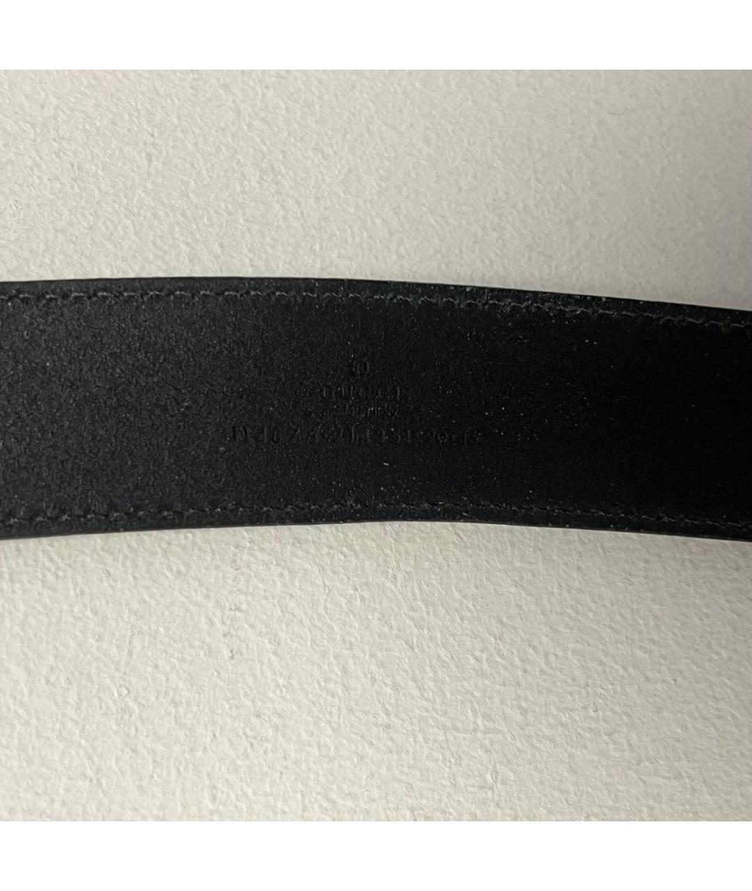 GUCCI Черный кожаный ремень, фото 5