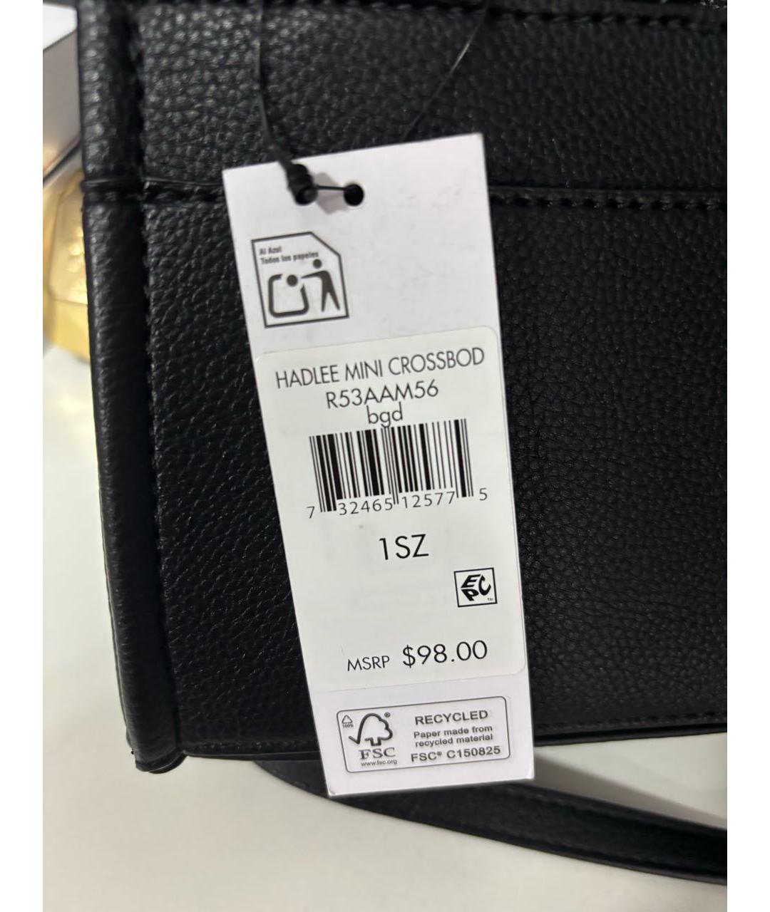 DKNY Черная сумка тоут из искусственной кожи, фото 5