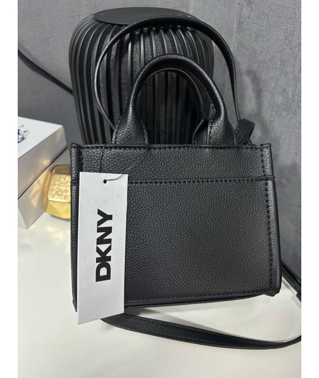 DKNY Черная сумка тоут из искусственной кожи, фото 3