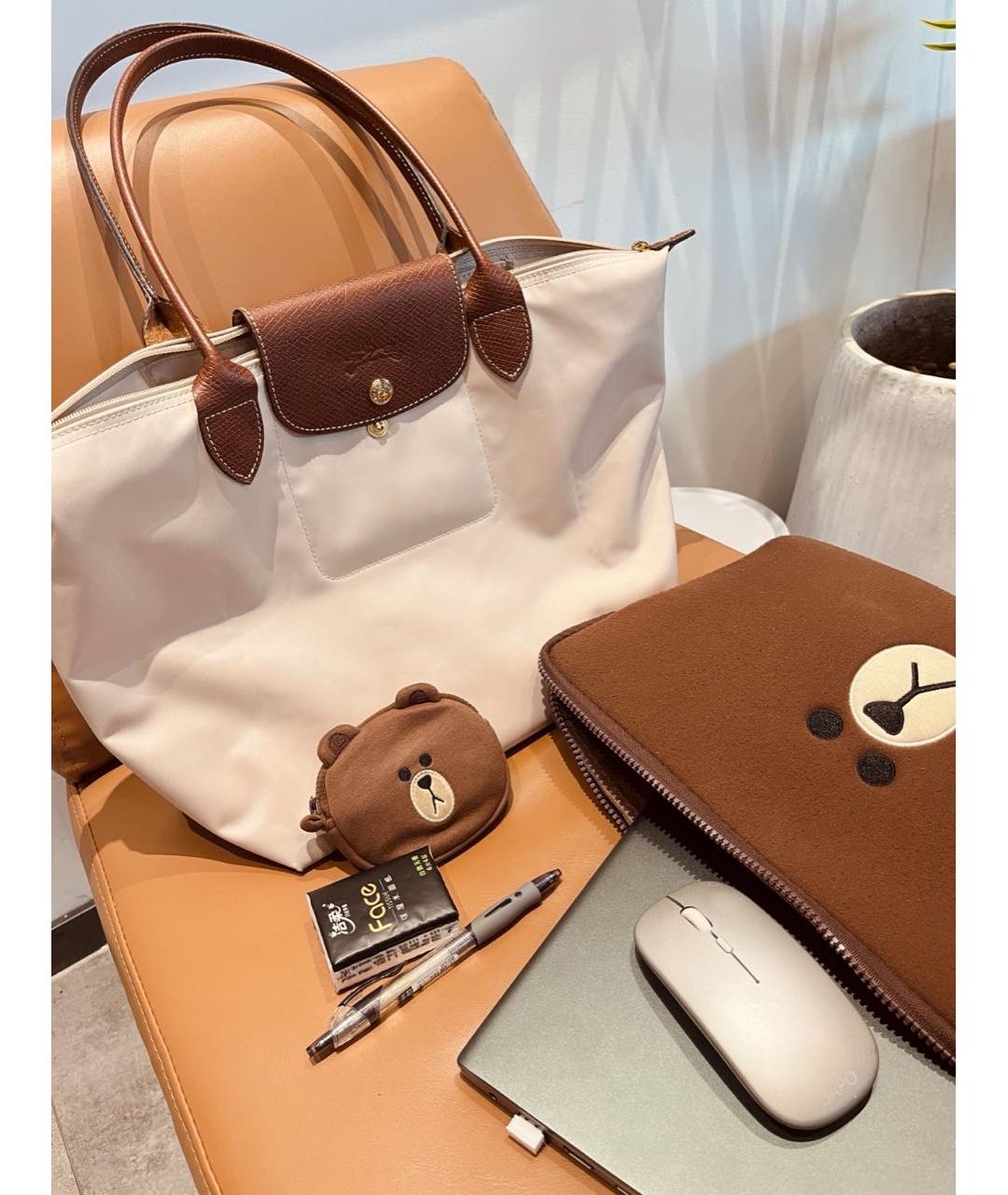 LONGCHAMP Бежевая сумка тоут, фото 6