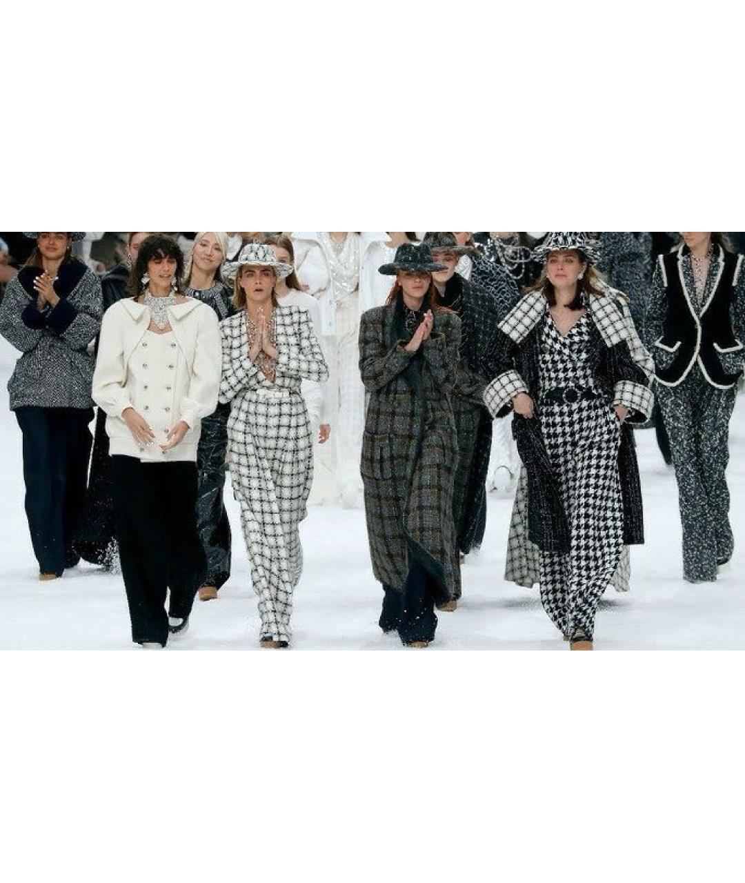 KARL LAGERFELD Черная твидовая юбка мини, фото 4