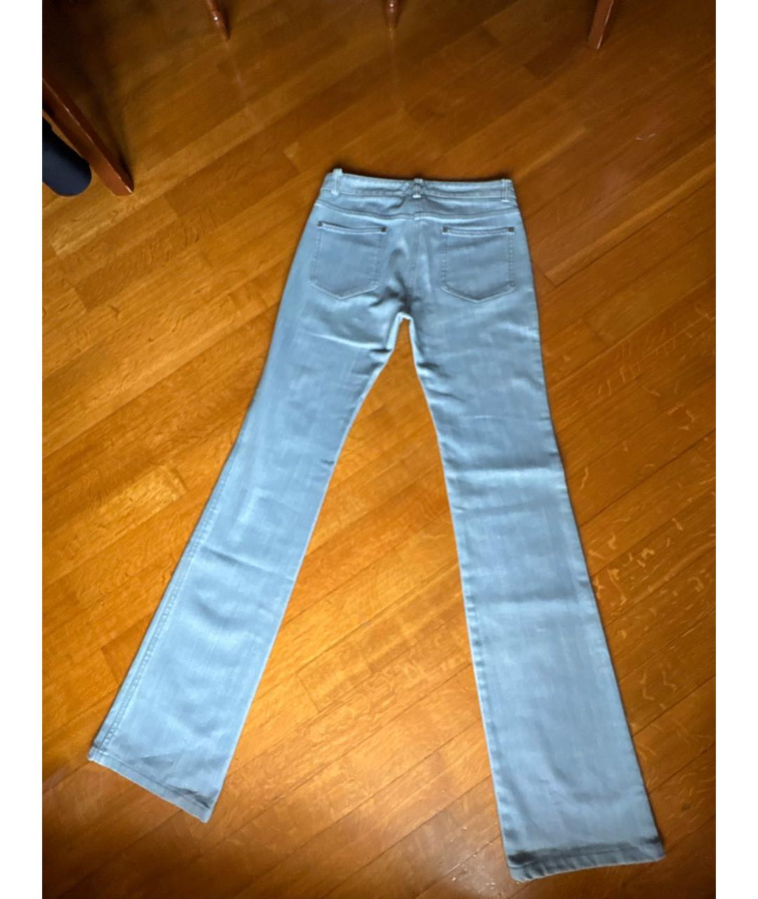 CHANEL Голубые хлопковые джинсы клеш, фото 4