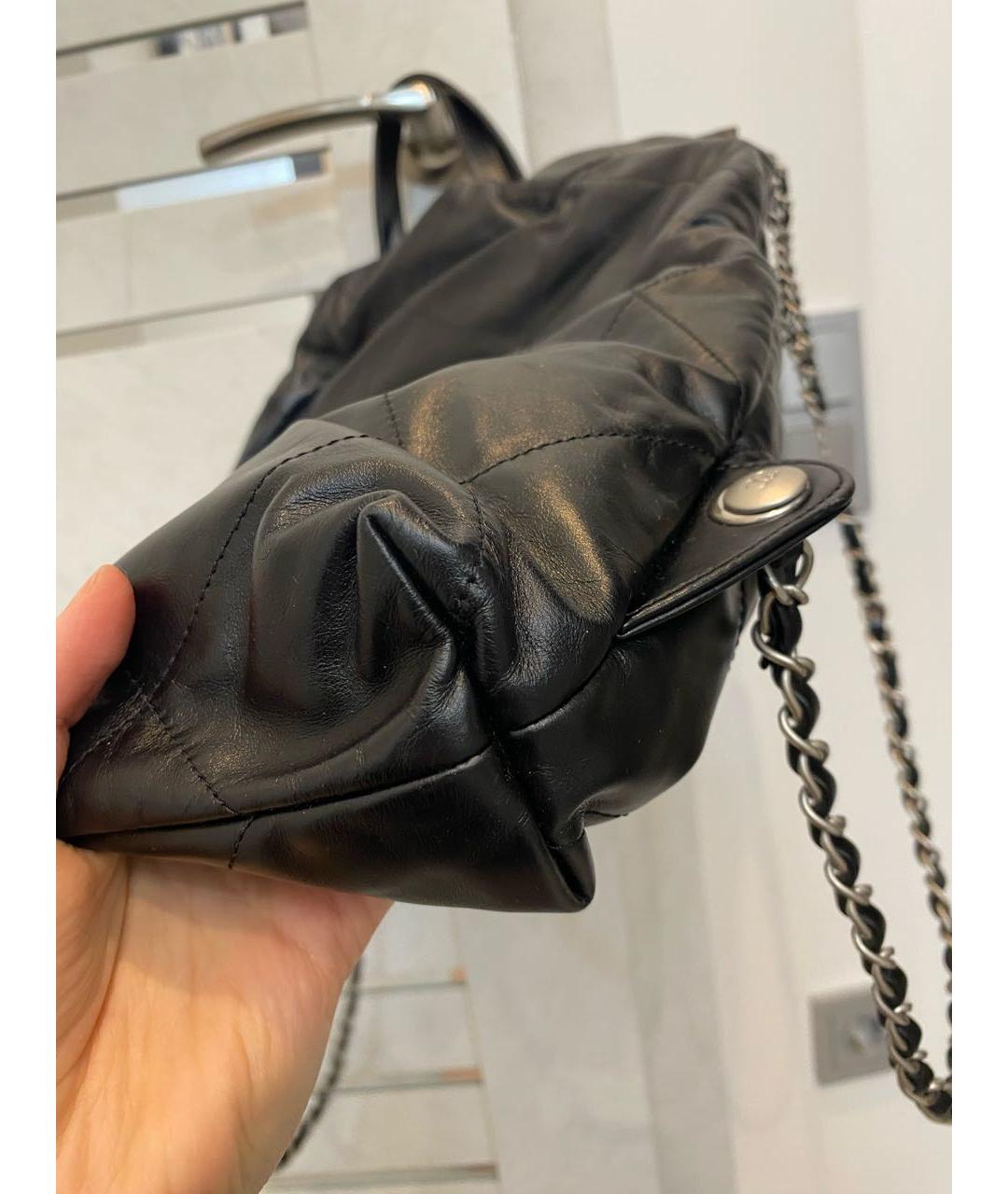 CHANEL Черная кожаная сумка через плечо, фото 4
