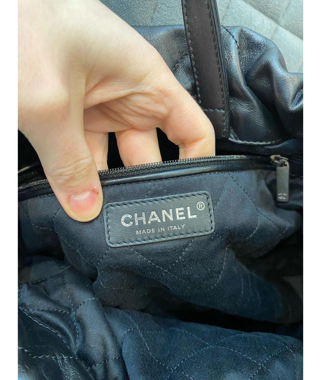 CHANEL Черная кожаная сумка через плечо, фото 5