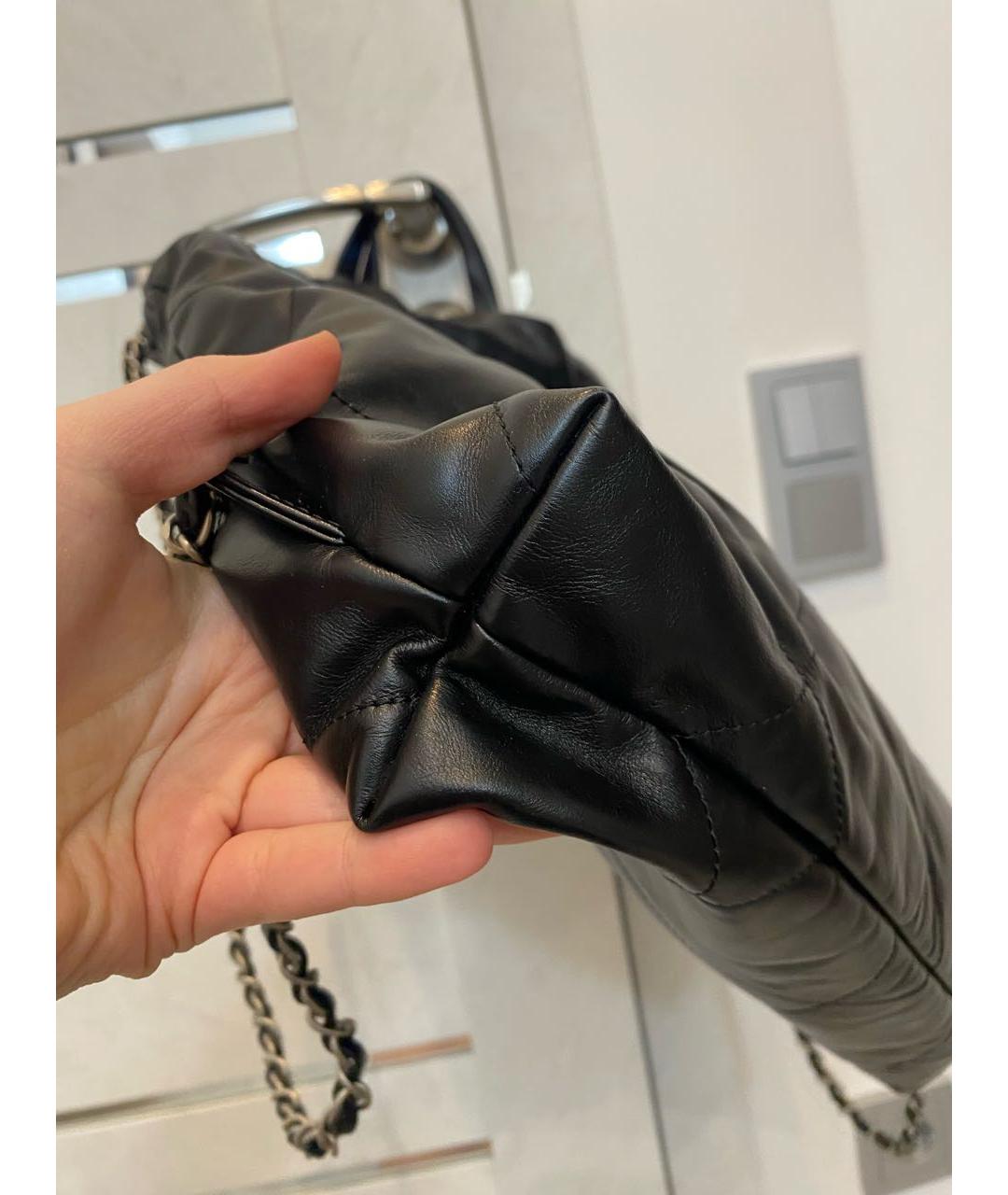 CHANEL Черная кожаная сумка через плечо, фото 3